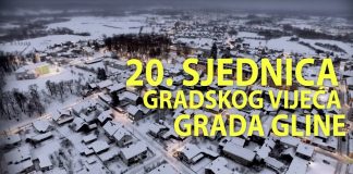 VIDEO PRIJENOS – 20. sjednica Gradskog vijeća Grada Gline