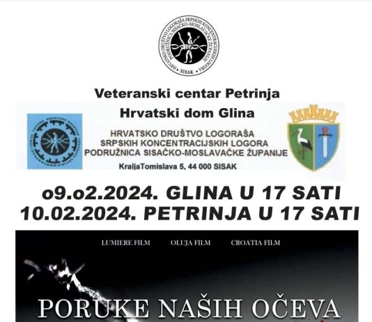 U Hrvatskom domu besplatna premijera filma “Poruke naših očeva”