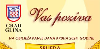 Grad Glina poziva vas na obilježavanje Dana kruha
