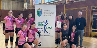 Odbojkašice Srednje škole Glina su županijske prvakinje u odbojci